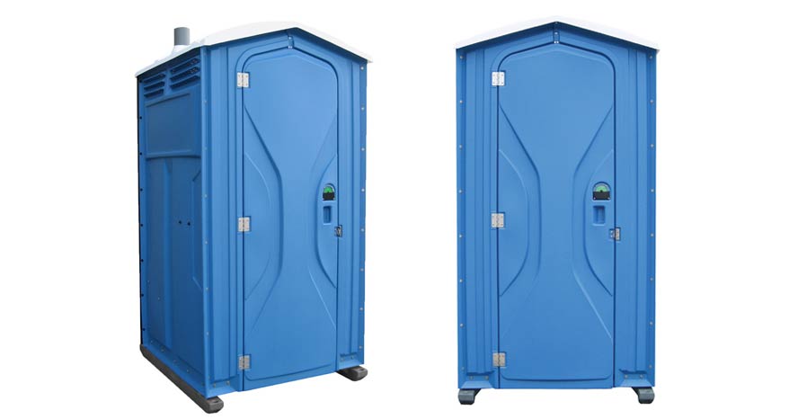 Long-term porta potty units on site in Mentor, Ohio